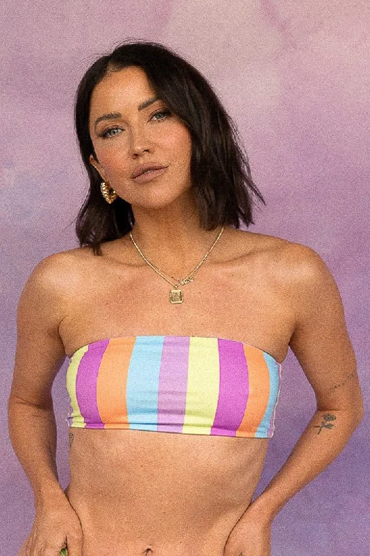 Athleisure Wear Special Offer The Bandeau - Rainbow Stripe