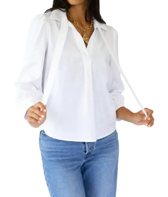 Stylish Savings Rachel Cotton Blouse In White