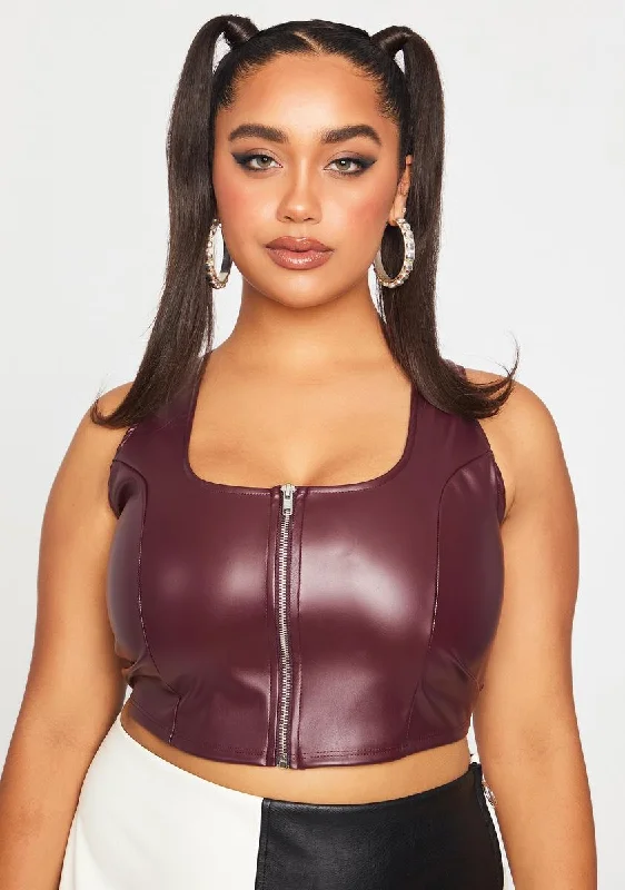 Additional Time-Limited Offers Plus Whiskey Zipped Hearts Corset Top