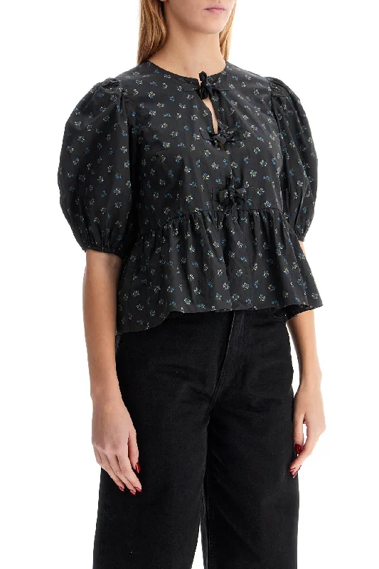 Stylish Statements Ganni Cotton Peplum Blouse