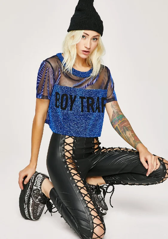 Eco Friendly Fashion Sale Boy Trap Crop Tee