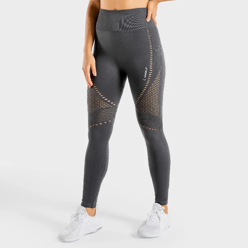 Style Redefined Meta Seamless Leggings - Charcoal