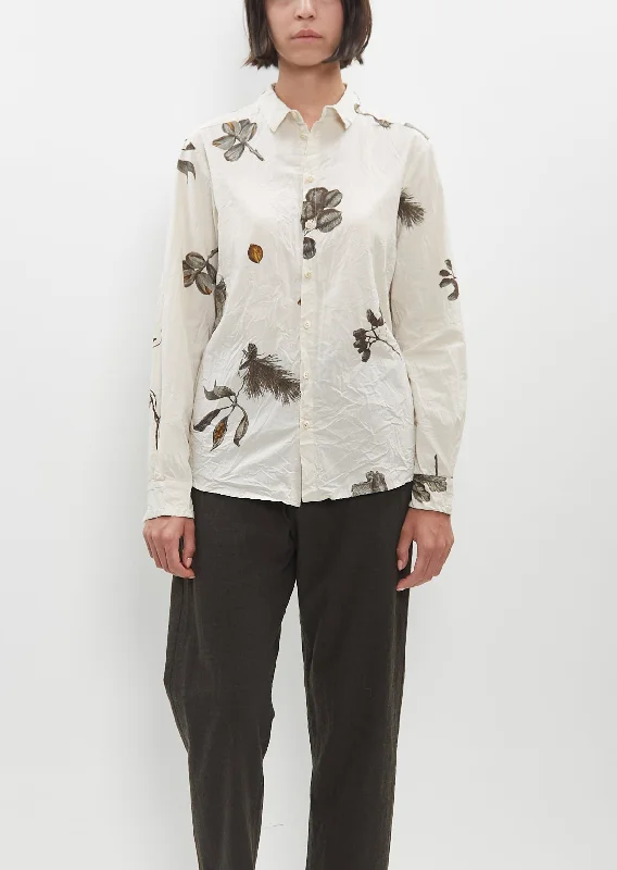 Insane Discount Onslaught Secret Forest Print Blouse — Ivory