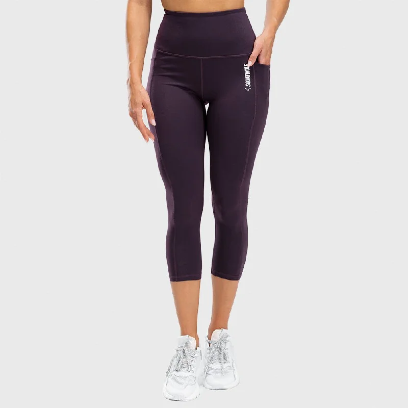 Quality Wear We Rise High-Waisted Cropped Leggings - Beetroot