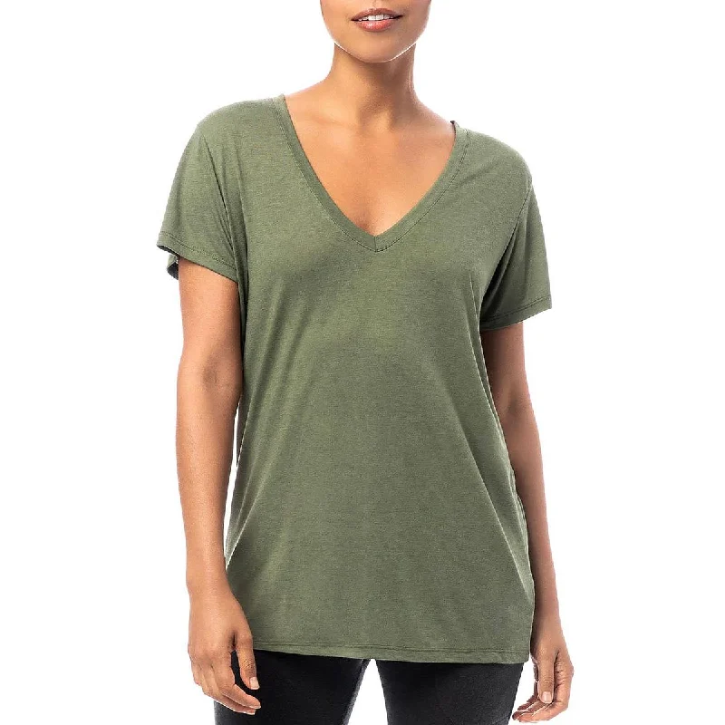 Chic Style Womens V Neck Knit T-Shirt