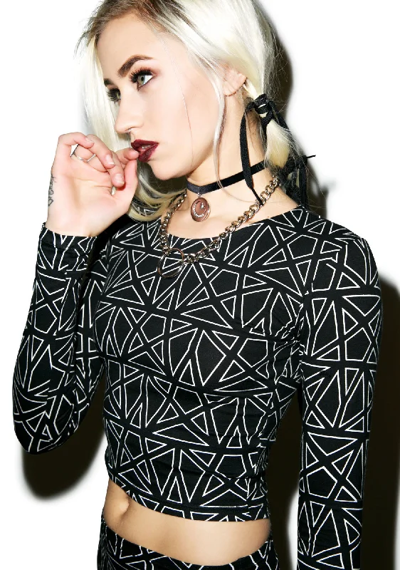 Elevate Your Wardrobe Pentagram Bonnie Crop Top