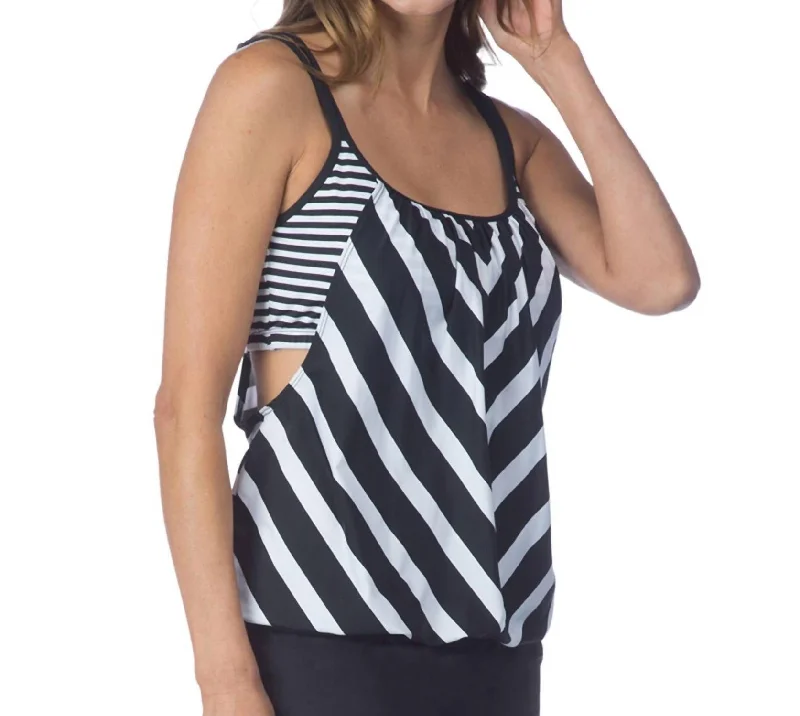 Effortless Sophistication Blouson Tankini Top In 24O Every Which Way