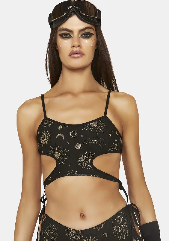 Stylish Basics Cosmic Alchemist Mesh Crop Top