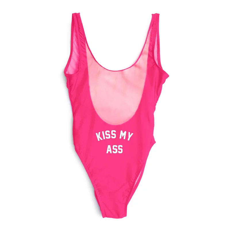 Elegant Attire For The Modern Lady KISS MY ASS  // BUTT PRINT [SWIMSUIT]