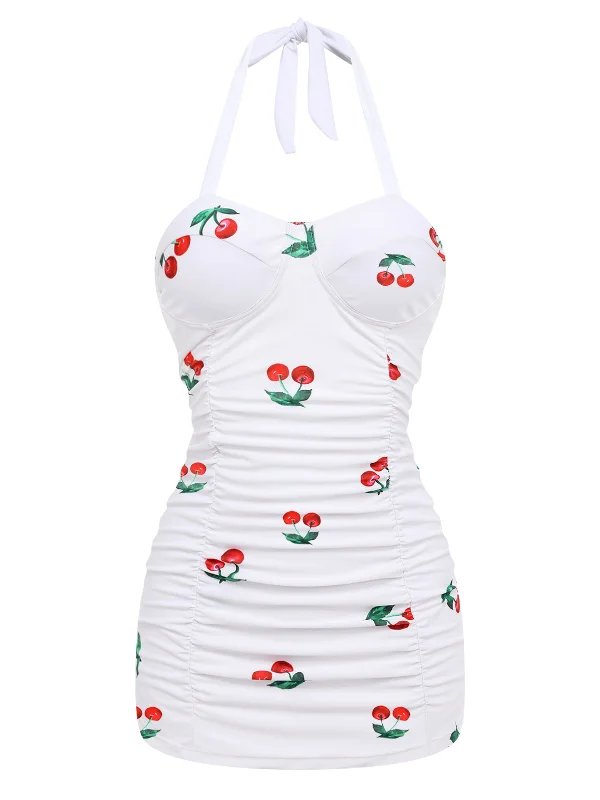 Unbeatable Prices Retro 1950s Cherry Summer One-piece Swimsuit