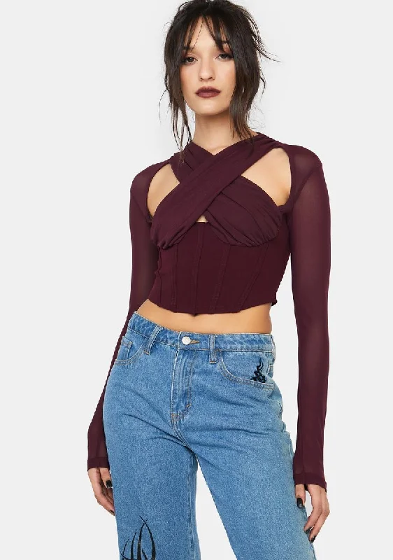 Comfort Meets Fashion Vino Laugh Or Cry Crop Top