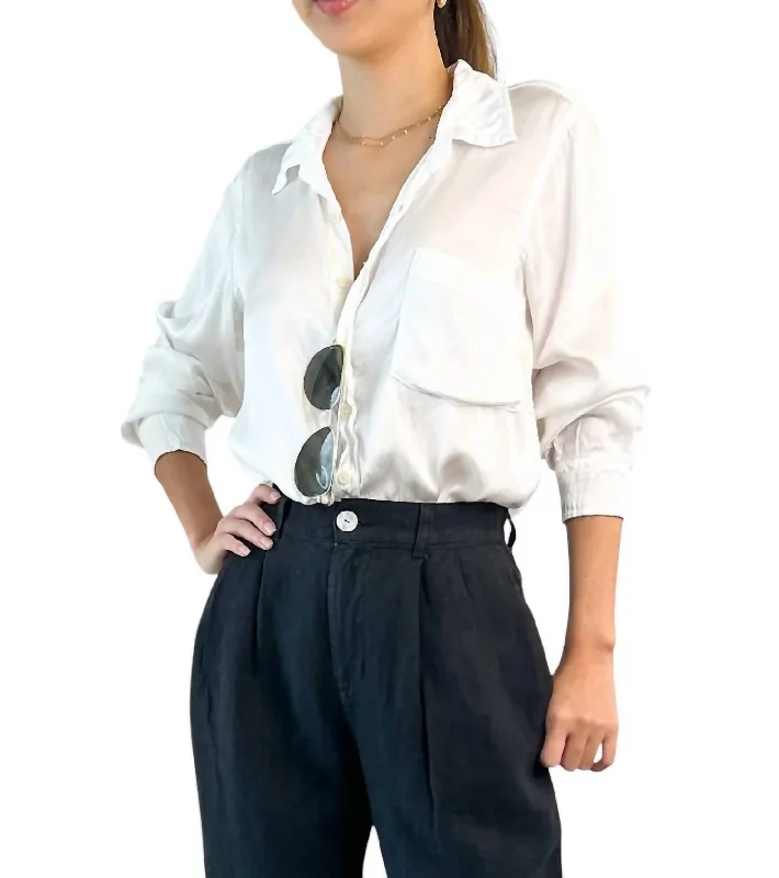 Huge Savings On Parisian Styles Button Down Top In White