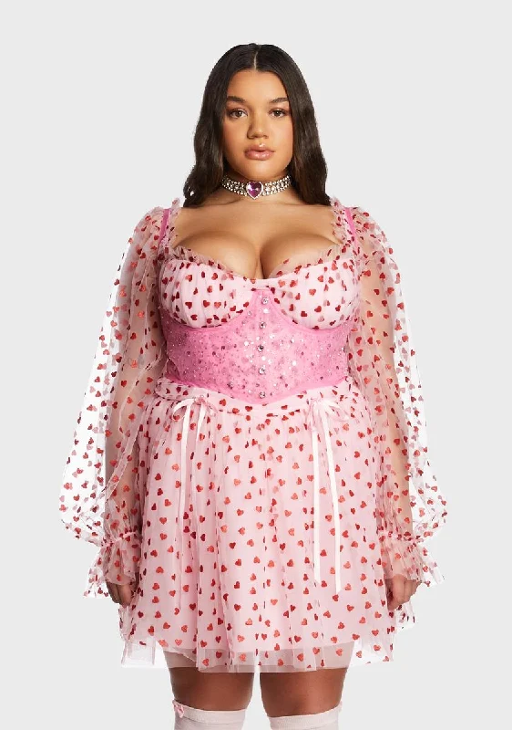 Summer Deals Plus Candy Ooh La La Sequin Underbust Corset