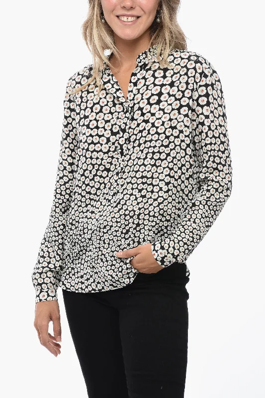 Gorgeous Glamour Collection Stella McCartney Silk Blouse with Floral Pattern