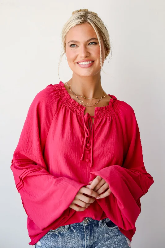 Versatile Wardrobe Essentials FINAL SALE - Adorable Impact Fuchsia Blouse