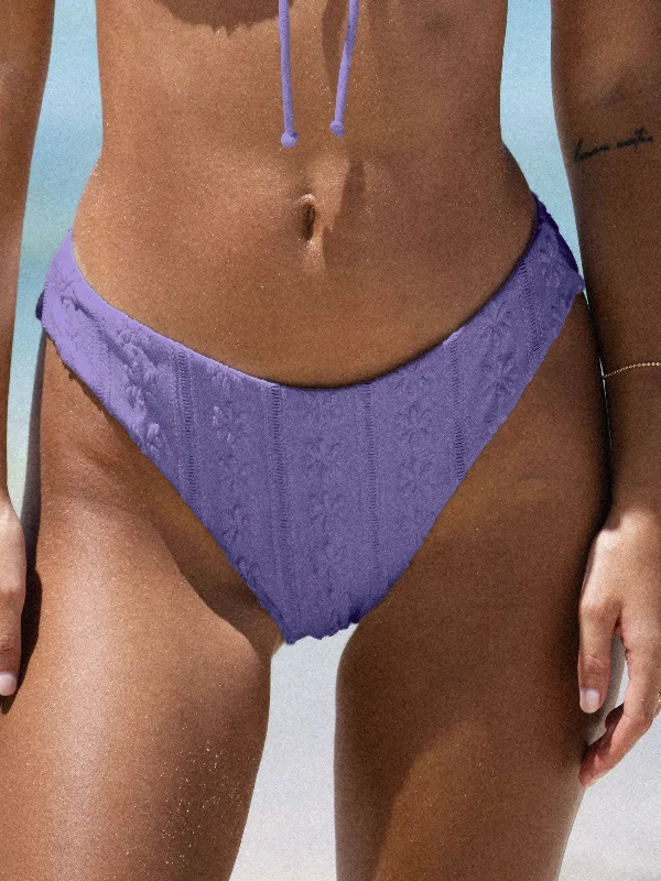 Exclusive Discount Purple Jacquard Bikini Bottom