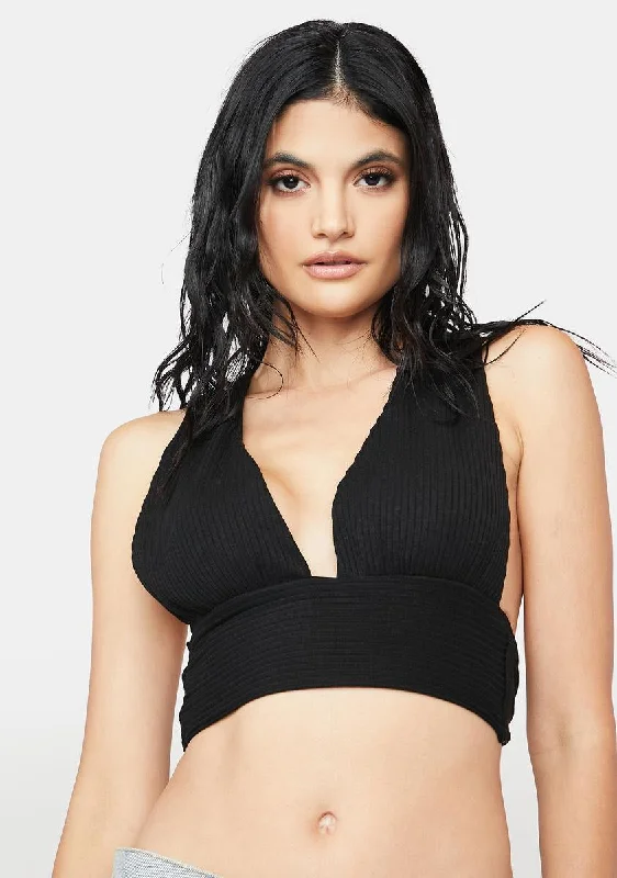 End Of Month Blowout Back On Track Halter Crop Top