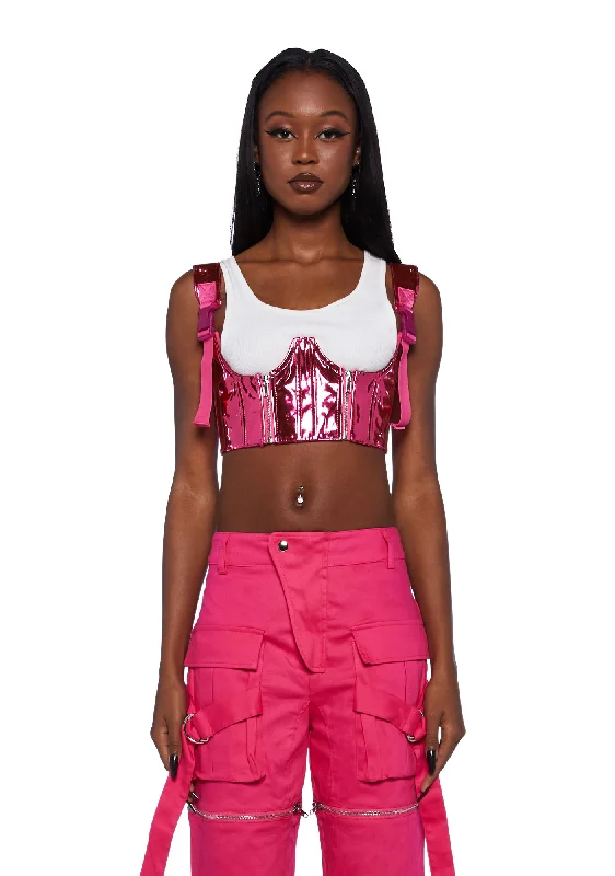 Eclectic Style Wardrobe My Type Underbust Corset- Pink