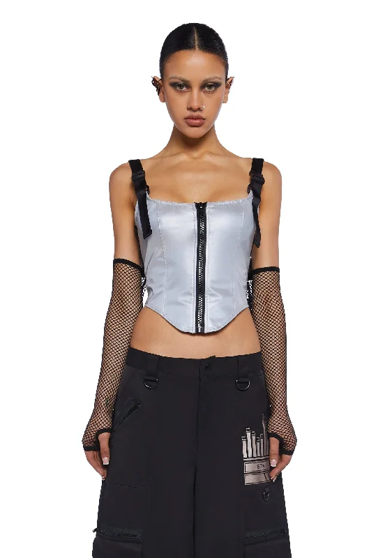 You'Ll Love Us Because Hologram Party Corset Top