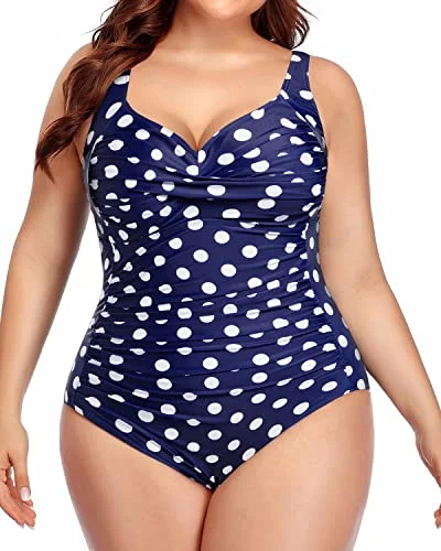 Great Deals On Ethnic Cultural Wear Tummy Control Plus Size Swimwear Twist Front Ruched Bathing Suits for Women