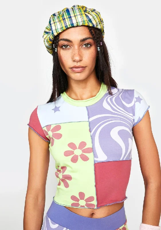 Unbeatable Prices Season's Greetings Patchwork Crop Top