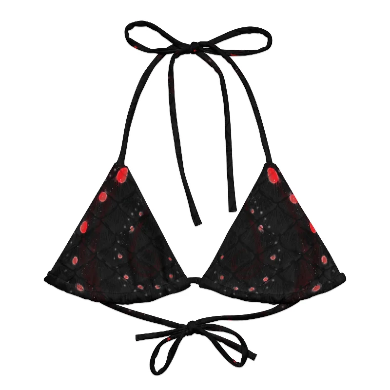 Elegant Contour Dark Tide String Bikini Top