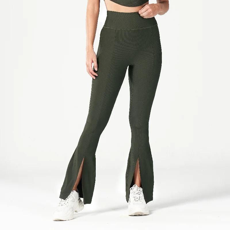 Budget Friendly Fashion Code Flare It Up Leggings - Khaki