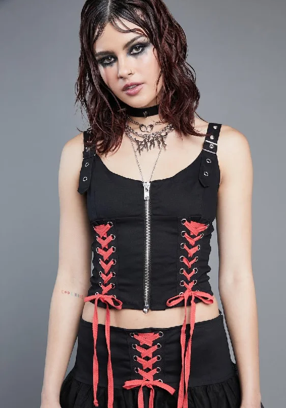 Flash Sale Event Souls Aflame Lace-Up Tank