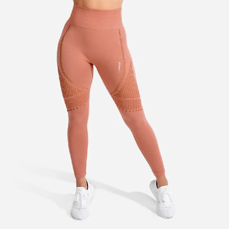 Relaxed Style Meta Seamless Leggings - Rose Gold