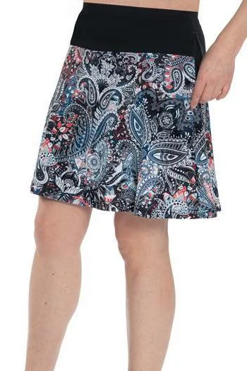 Chic Trends Unveiled Skater Skirt for Swim & Gym 18" -  Chlorine Proof (with attached shorts)