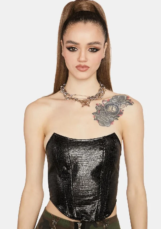 Chic Allure Burned Her Corset Tube Top