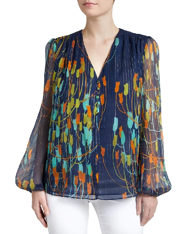 Trend Leading Collection Santorelli Alexia Silk-Blend Blouse