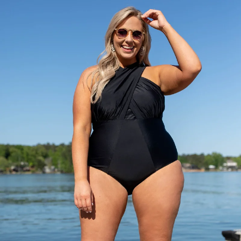 Wardrobe Update Sandy Beach Swimsuit, Black