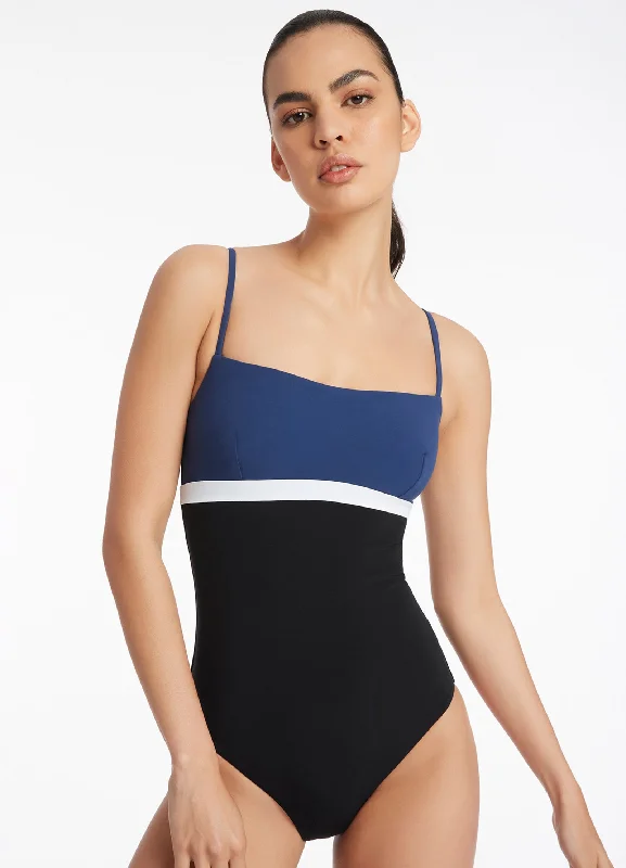 Trendsetter's Closet Versa Tank One Piece - Pacific Blue