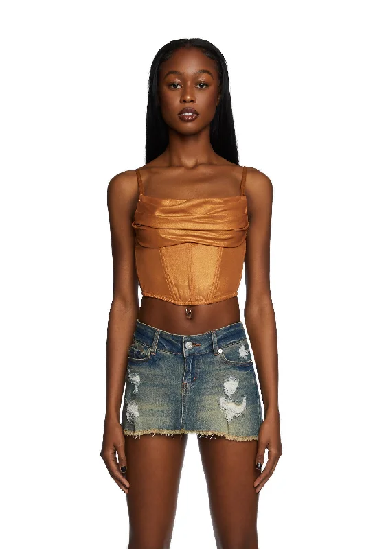 Style Breakthroughs Golden Sunset Corset Top