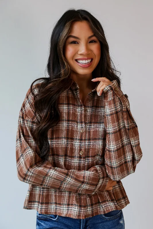 Hot Styles FINAL SALE - Heard About Us Brown Plaid Flannel