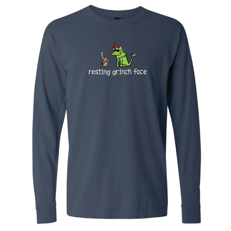 Evening Elegance Resting Grinch Face - Classic Long-Sleeve T-Shirt