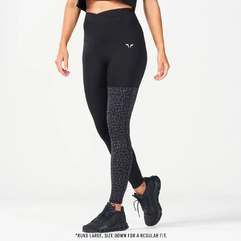 Exclusive Discount Untamed Colour Block Leggings 27" - Black Print