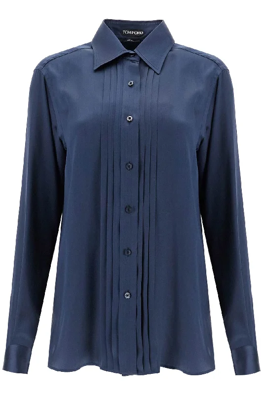 Effortless Chic Apparel Tom Ford Women's Silk Charmeuse Blouse Shirt