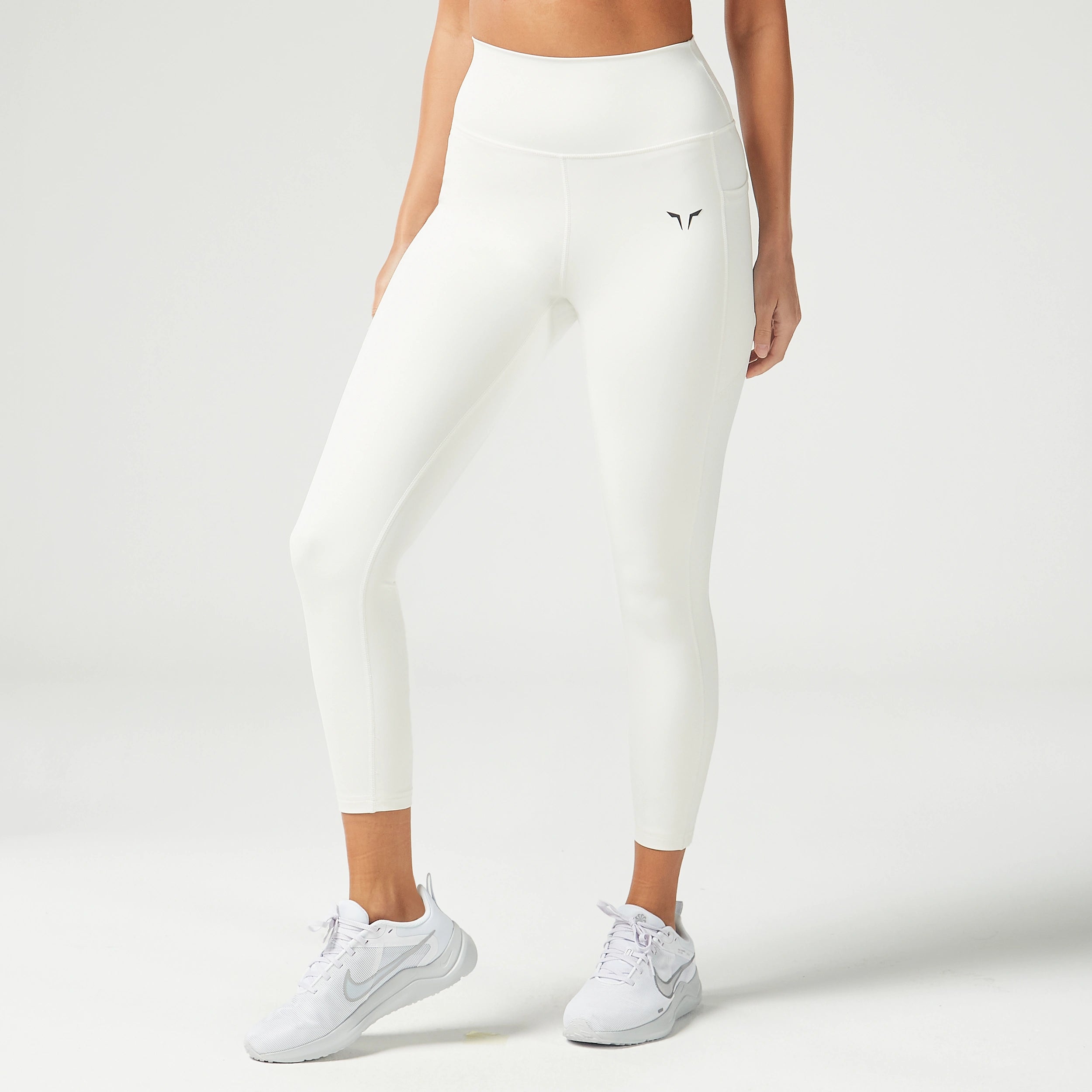 Fashion Sale Essential Cropped Double Layered Leggings 24" - Pearl White