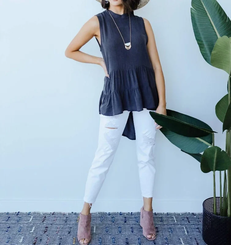 Big Savings On Minimalist Office Styles Highs & Lows Sleeveless Top In Charcoal