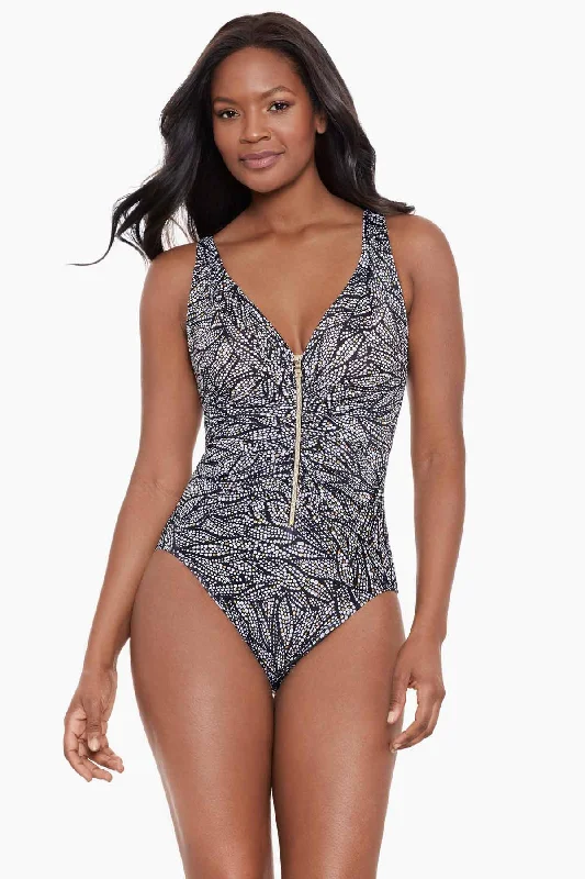 Weekend Special Shore Leave Zipt One Piece Swimsuit