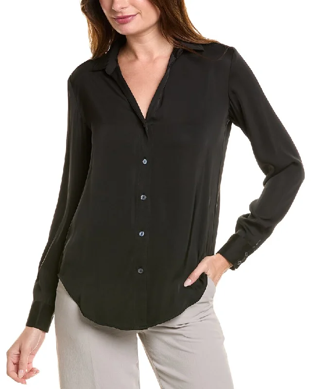 End Of Season Clearance T Tahari Split Neck Blouse