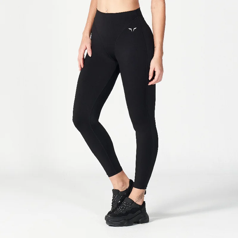 Popular Collection Core V-Cropped Leggings - Black