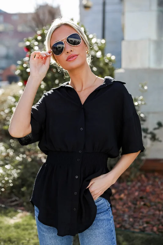 Everyday Basics FINAL SALE - Dakota Peplum Blouse - DU DEAL