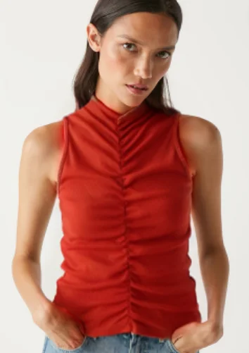 Chic And Edgy Ruched tank