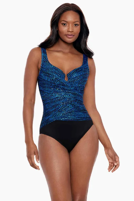 Best Deals Of The Season Dot Com Layered Escape One Piece Swimsuit