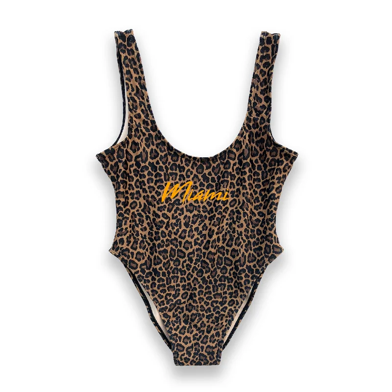 Huge Markdowns MIAMI W/ NEON ORANGE TEXT // NEW WILD THING FONT [SWIMSUIT]