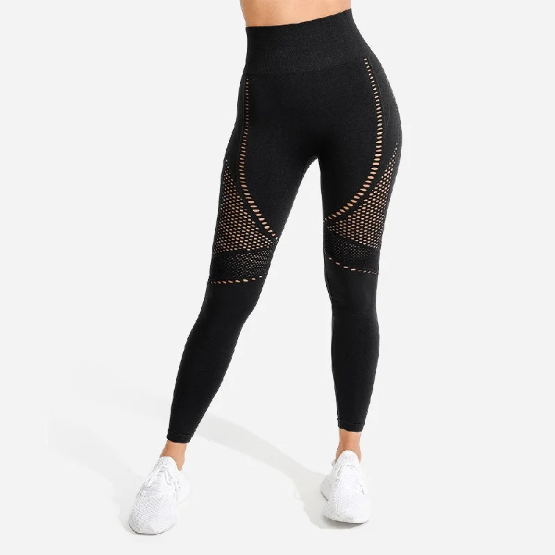 Casual Fashion Meta Seamless Leggings - Black