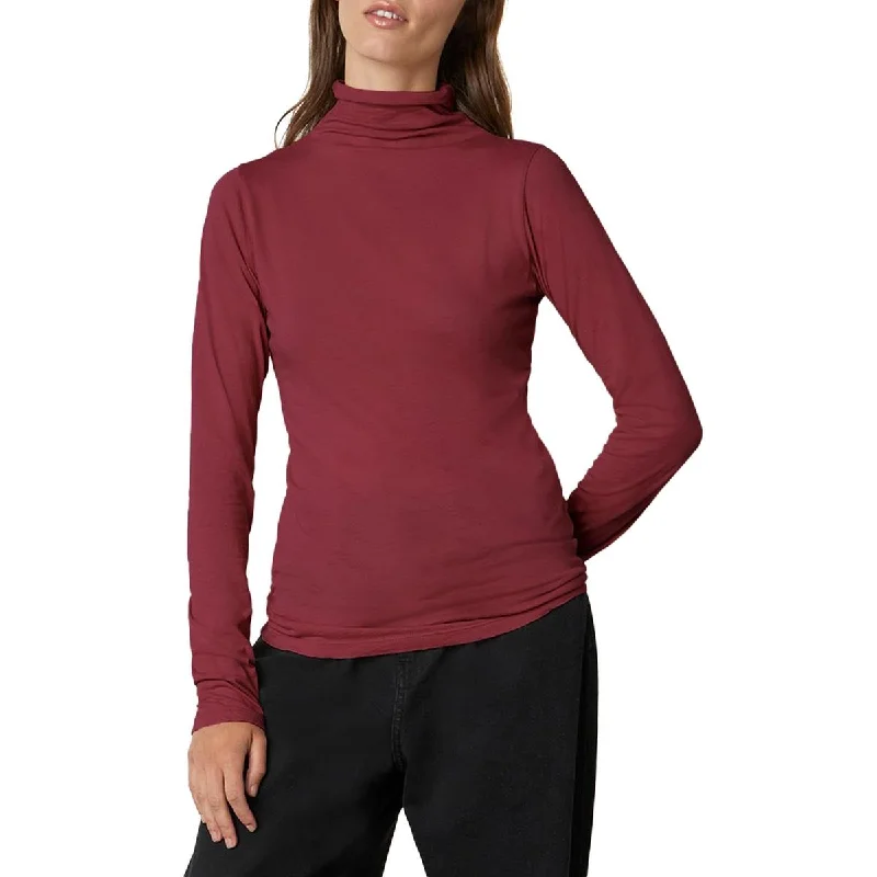 Special Offer Womens Mock Neck Knit T-Shirt